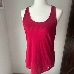 Nike Women's Red Dri Fit Tank Top